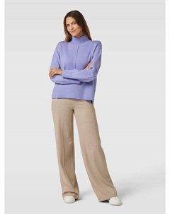 Вязаный свитер с воротником стойкой модель «Пупали», сирень Opus