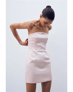 Платье мини-бандо, розовый H&m