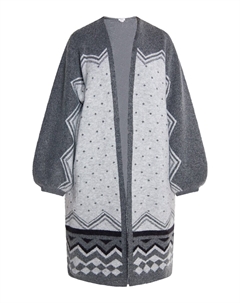 Вязаный кардиган, светло-серый/темно-серый Usha