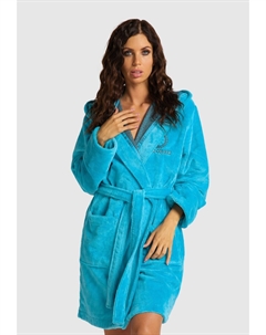 Короткий халат Como, синий Carlo colucci