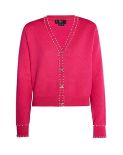 Вязаный кардиган, розовый Faina