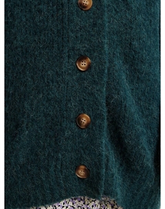 Вязаный кардиган, темно-зеленый Edited