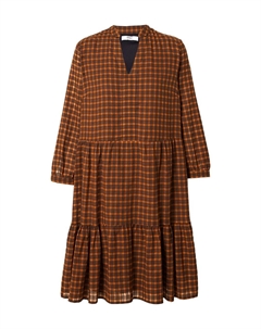 Рубашка-платье Filia, коричневый/оранжевый Only