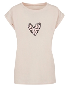 Рубашка Valentines Day - Leopard Heart, песок Merchcode