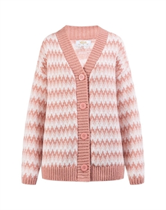 Вязаный кардиган, розовый/светло-розовый Usha