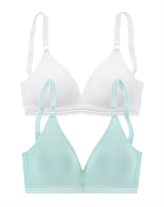 Треугольный бюстгальтер, зеленый/белый Petite fleur