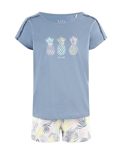 Короткий пижамный комплект Pineapple, синий Vivance