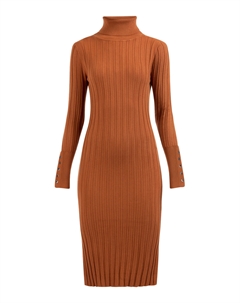 Платье Strick Langarm Midi, цвет Rostbraun Dreimaster