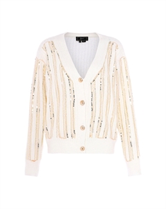 Толстовка Strickjacke Mit Pailletten, белый Faina