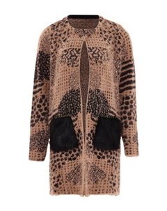 Толстовка Strickjacke, темно-розовый черный Faina