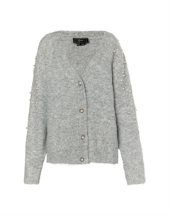 Толстовка Strickjacke Mit Perlen, цвет Hellgrau Melange Faina