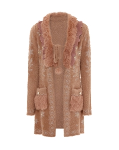 Толстовка Strickjacke, цвет Dunkelrosa Rosa Gold Faina