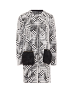 Толстовка Strickjacke, кремовый черный Faina