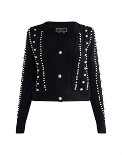 Толстовка Strickjacke Mit Perlen, черный Faina