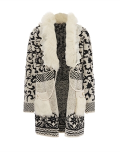 Толстовка Strickjacke, кремовый черный Faina