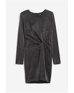 Платье Knot-detail Jersey, черный/серебристый H&m