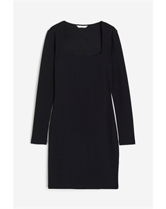Платье Square-neck Bodycon, черный H&m