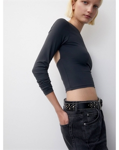 Рубашка, темно-серый Pull & bear