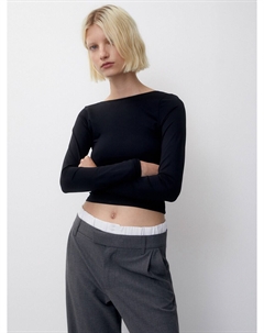 Рубашка, черный Pull & bear