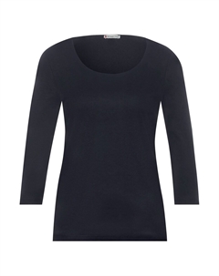 Кофта женская Pania с круглым вырезом, темно-синий Street one