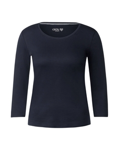 Кофта женская с круглым вырезом, темно-синий Cecil