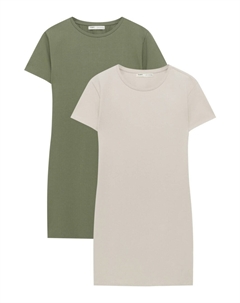 Платье, бежевый Pull & bear