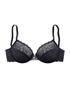 Бюстгальтер кружевной, темно-синий Lascana