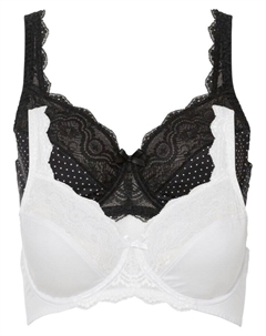 Бюстгальтер на косточках (2 шт в упаковке), черный Bpc selection