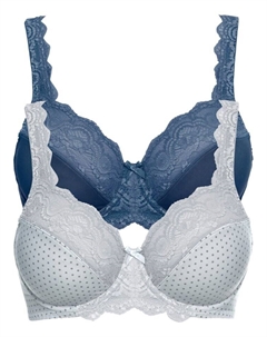 Бюстгальтер на косточках (2 шт в упаковке), серебристый Bpc selection