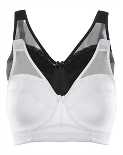 Рельефный бюстгальтер (2 шт), белый Bpc selection