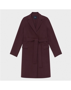 Пальто с запахом из двусторонней шерсти и кашемира Theory