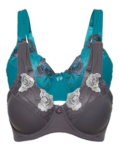 Бюстгальтер-минимайзер на косточках (2 шт в упаковке) из переработанного полиамида, бирюзовый Bpc selection