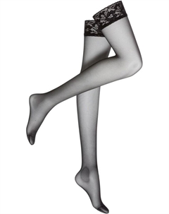 Чулки на подтяжках 20ден, черный Bpc bonprix collection