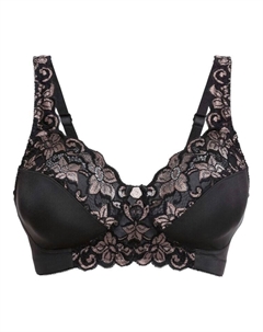 Бюстгальтер минимайзер без косточек, черный Bpc selection