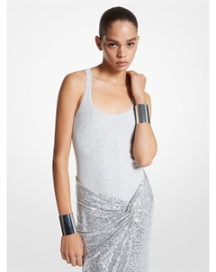 Боди из эластичной вискозы в рубчик, серый Michael kors