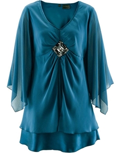 Блузка-туника, синий Bpc selection