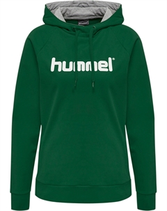 Толстовка Baumwoll Hoodie Hmlgo Cotton Logo Hoodie Woman, цвет EVERGREEN Hummel