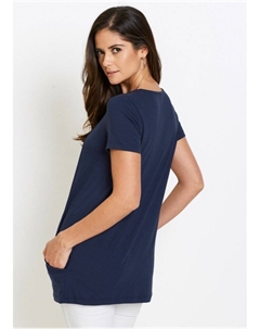 Длинная рубашка с круглым вырезом, синий Bpc selection