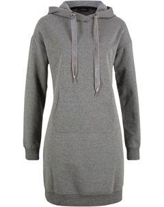 Спортивное платье с капюшоном, серый Bpc bonprix collection
