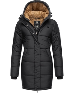 Пуховик Steppmantel Relive Long Remake, черный Ragwear