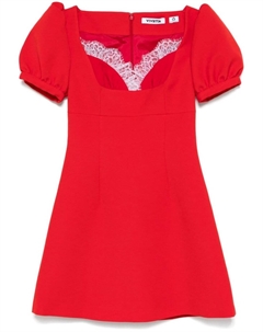 Платье мини с кружевной отделкой, красный Vivetta