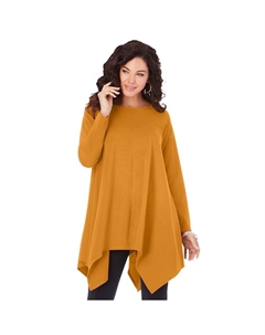 Женская туника больших размеров с платком и подолом Ultimate, цвет Rich Gold Roaman's