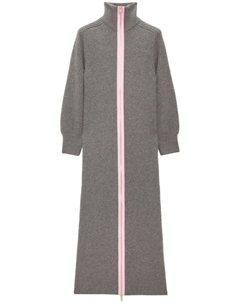 Платье макси с высоким воротником, серый Msgm