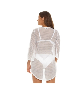 Женская купальная туника с расклешенными рукавами , белый Jordan taylor