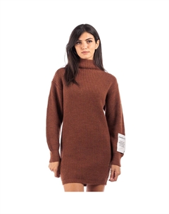 Шикарное платье-водолазка из перламутрового трикотажа, коричневый Hinnominate