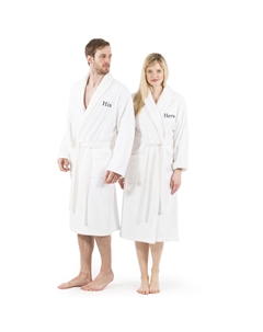 Женский льняной домашний текстиль, махровый халат из турецкого хлопка с вышивкой «Hers», золотой Linum home textiles