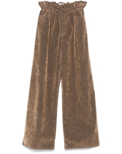 Брюки с нашивкой-логотипом, коричневый Miu miu