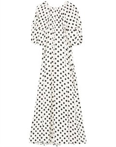 Платье миди с принтом в горошек, белый Msgm