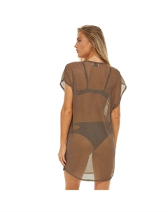 Женская прозрачная купальная туника с узором «елочка» Jordan taylor