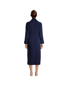 Женский длинный халат из хлопковой махровой ткани Lands End для спа-ванны, белый Lands' end